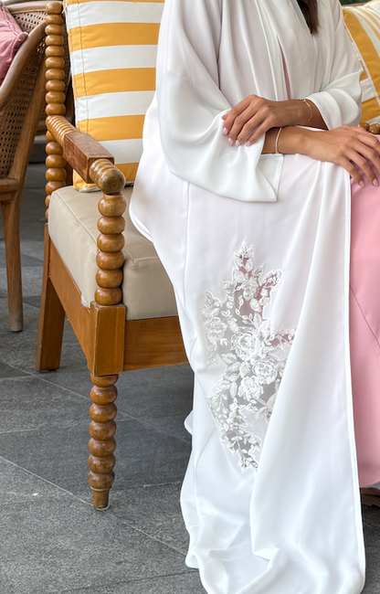 Ivory Bloom Abaya